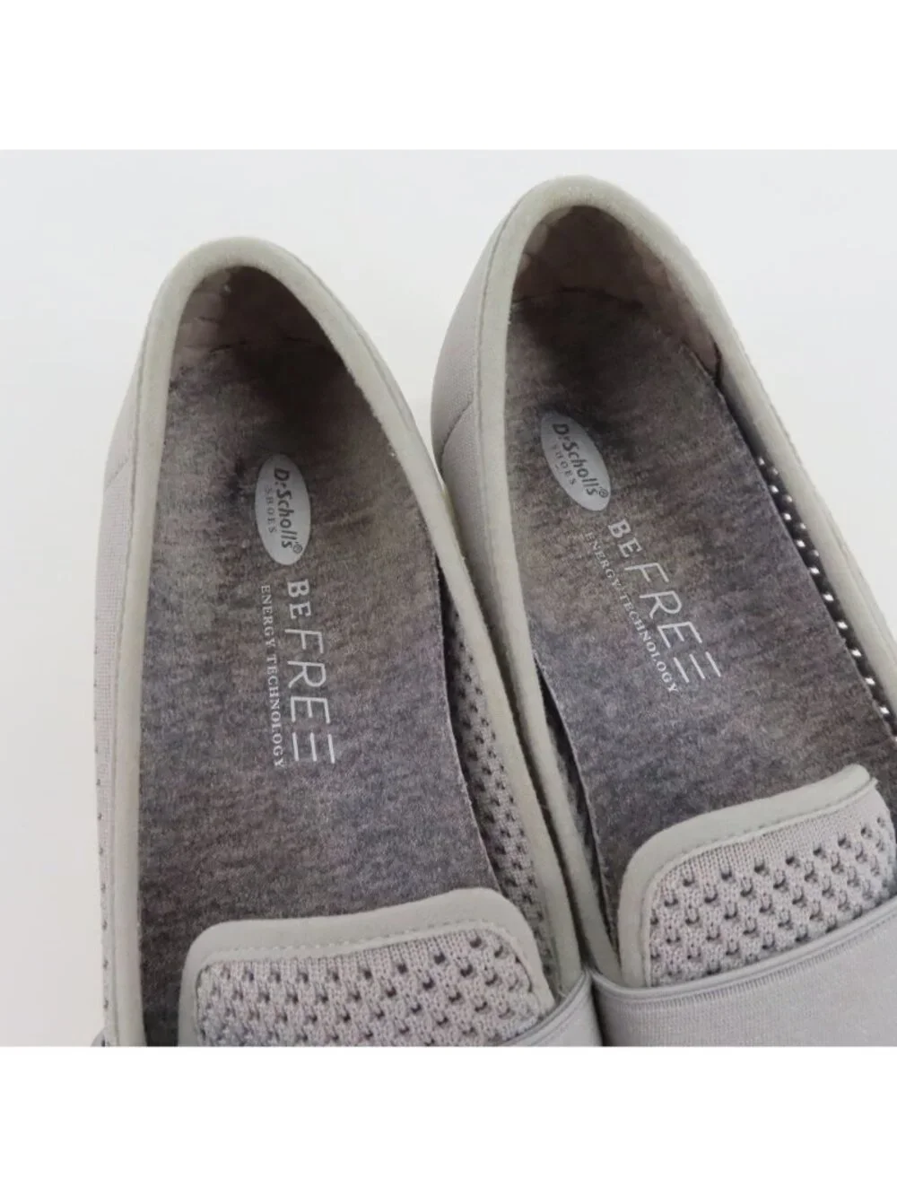 Dr Scholls 7 M Women Imagine Knit Grey Slip On Loafers Causal Comfort Shoes